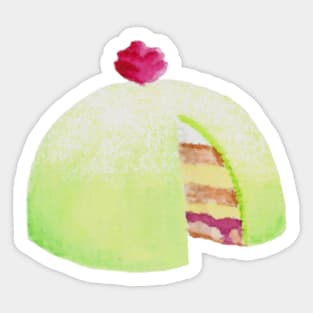 Swedish Princess Cake watercolor design Sticker